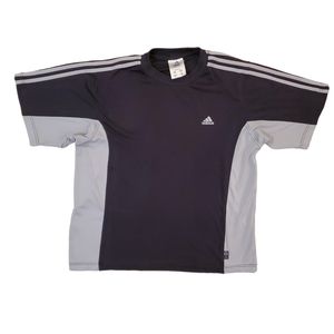 Adidas Men's Black Gray Climalite Performance‎ Short Sleeve T-Shirt Medium